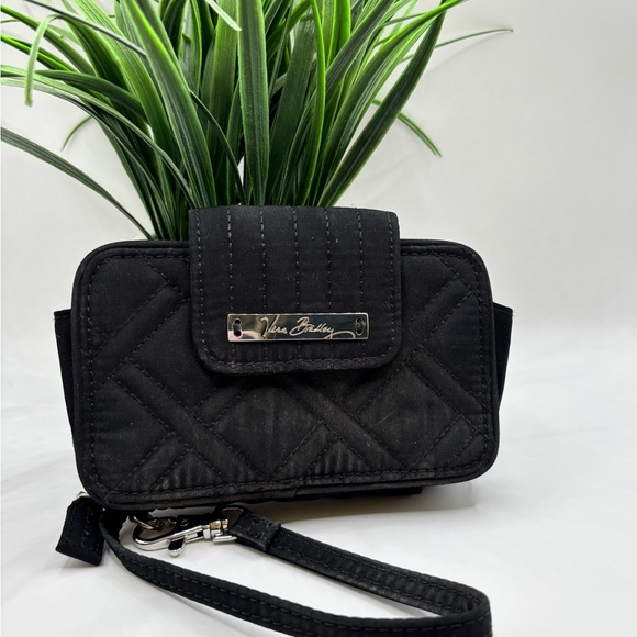 Vera Bradley Handbags - VERA BRADLEY Black Quilted Women's Wristlet Wrist Wallet
